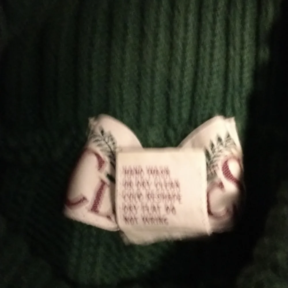 Lodge Classics woman's size M long sleeve turtleneck cotton vtg knitted sweater - Picture 4 of 10